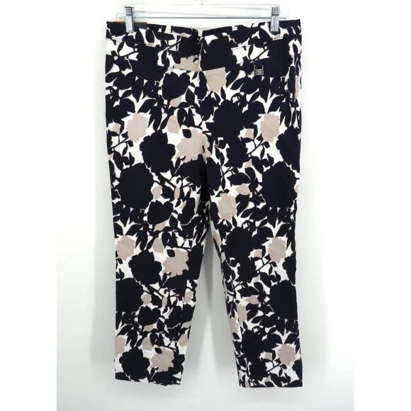 Rafaella Womens  Stretch Capri Pants Size 12 Blue Gray White Comfort Fit NWT $58 - Picture 4 of 4